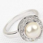  Perlenring, verziert mit Swarovski-Kristall, 6,5