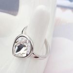  Wassertropfen-Kristallring, Kristall, verziert mit Swarovski-Kristall, 8