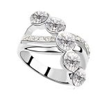  Eleganter Steinring, Kristall, 6,5