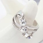  Eleganter Steinring, Kristall, 6,5