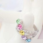  Eleganter Steinring, Mehrfarbig, 8