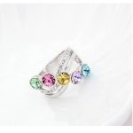  Eleganter Steinring, Mehrfarbig, 8