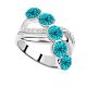  Eleganter Steinring, blauer Zirkon, 7,25