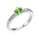  Blumenförmiger Ring, Peridotgrün, verziert mit Swarovski-Kristallen, 8,5