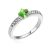  Blumenförmiger Ring, Peridotgrün, verziert mit Swarovski-Kristallen, 6,5