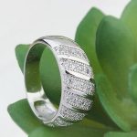  Modischer Ring, Rhodium, 6,5