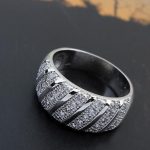  Modischer Ring, Rhodium, 6,5