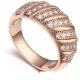  Modischer Ring, funkelndes Gold, 7,5