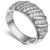  Modischer Ring, Rhodium, 7,5