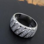  Modischer Ring, Rhodium, 7,5