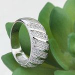 Modischer Ring, Rhodium, 8,5