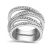  5-Band-Ring, Jet Metallic Silver, 6,5