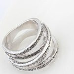  5-Band-Ring, Jet Metallic Silver, 6,5