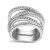  5-Band-Ring, Jet Metallic Silver, 7,5