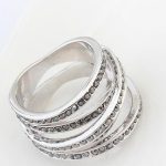  5-Band-Ring, Jet Metallic Silver, 8,5