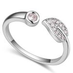  Blattförmiger Zirkonia-Ring, 7,5