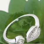  Blattförmiger Zirkonia-Ring, 7,5