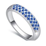 Silberring, Saphir, 6,5