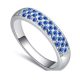 Silberring, Saphir, 6,5