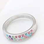  Silberring, mehrfarbig, 7,5