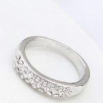  Silberner Creolenring, Kristall, 7,5