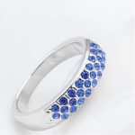 Silberring, Saphir, 6,5