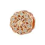  Silberanhänger, Mandala, Roségold