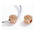  Silberanhänger, Mandala, Roségold