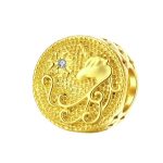  Silberanhänger mit Einhorn, Gold