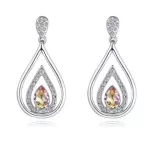 Tropfenförmige Ohrringe mit Swarovski-Kristall, grün