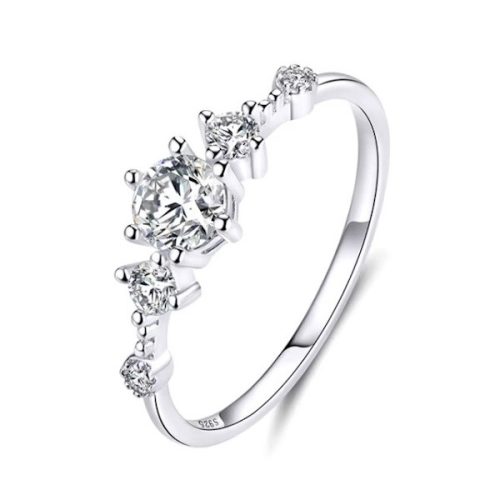 Ezüst eljegyzési gyűrű 7-es méret