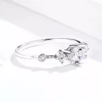 Ezüst eljegyzési gyűrű 8-as méret