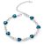 Silberarmband mit blauen Herzen