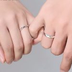 Ezüst karikagyűrű, egy pár, állítható méret