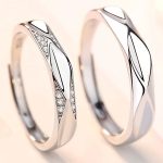 Herren-Ehering, Silber, verstellbar