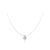 Silberne Halskette mit durchscheinendem Kristallanhänger