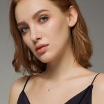 Silberne Halskette mit einem durchscheinenden, rechteckigen Anhänger