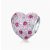 Silberanhänger, Blumenherz, rosa