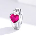 Silberanhänger mit Herz, rosa