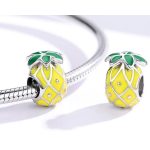 Silberanhänger, Ananas, Gelb