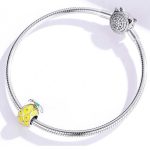 Silberanhänger, Ananas, Gelb