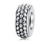 Silberanhänger, Perle mit Schlangenmuster