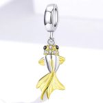 Silberanhänger, Goldfisch, Gelb