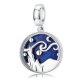 Silberanhänger, Sternennacht, blau