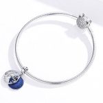 Silberanhänger, Sternennacht, blau