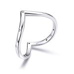 Silberring, herzförmig, Größe 8