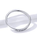 Silberring mit weißen Kristallen, Größe 8