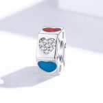 Silberanhänger, dreifarbige Perle