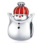 Silberner Charm-Schneemann