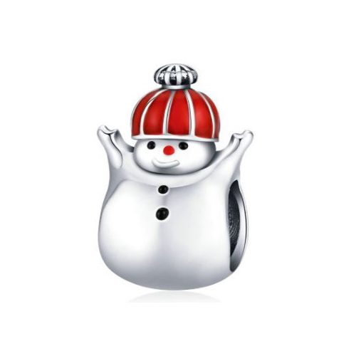 Silberner Charm-Schneemann